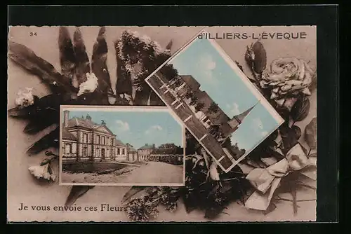 AK Illiers-L`Éveque, Place de la Mairie, L`Eglise