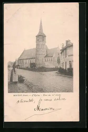 AK Routot, L`Eglise, Tour du XIIe siècle