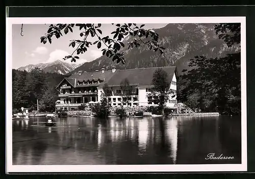 AK Grainau, Hotel Badersee gegen Schellschlicht