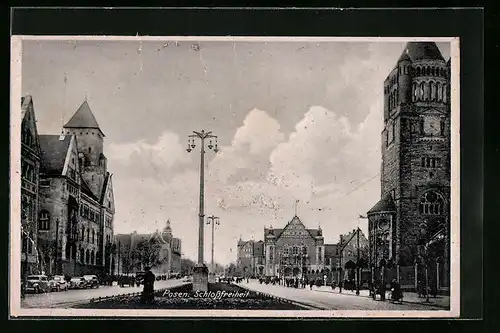 AK Posen, Strassenpartie an der Schlossfreiheit