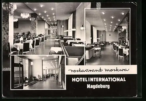 AK Magdeburg, Hotel International, Innenansichten