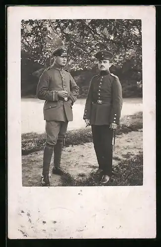 Foto-AK Deutsche Soldaten in Uniform