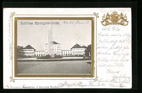 Präge-AK München, Schloss Nymphenburg