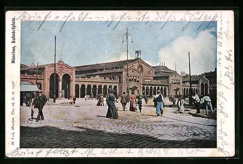 AK München, Bahnhofplatz