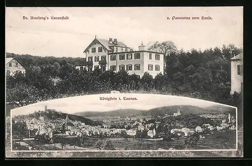AK Königstein i. Taunus, Kuranstalt mit Panoramaansicht