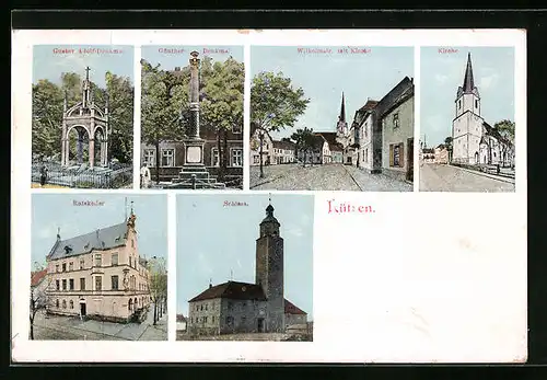 AK Lützen, Ratskeller, Schloss, Kirche, Wilhelmstr.