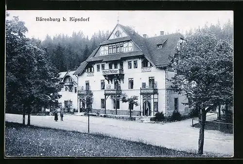 AK Bärenburg b. Kipsdorf, Hotel Röber mit Strassenpartie