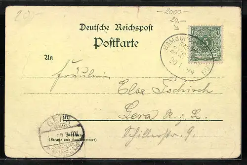 Lithographie Hamburg-Neustadt, Alter und neuer Jungfernstieg