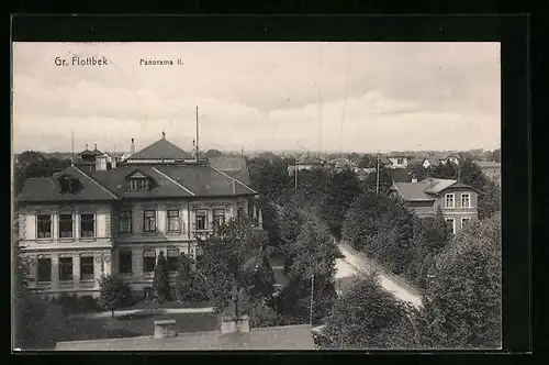 AK Hamburg-Flottbek, Panorama II., Ortsansicht aus der Vogelschau