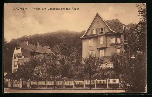 AK Aachen, Villen am Lousberg, Nizza-Allee