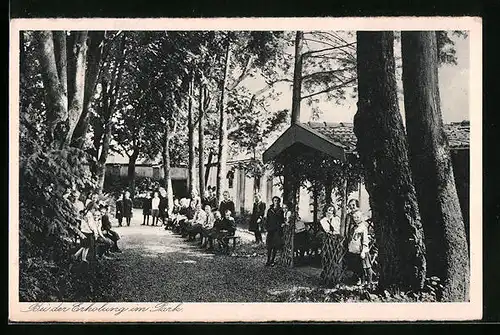 AK Altötting, Lehr- und Erziehungsinstitut der Englischen Fräulein, Bei der Erholung im Park