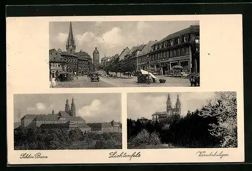 AK Banz b. Staffelstein, Gleichnamiges Schloss, Lichtenfels, Wallfahrtskirche Vierzehnheiligen