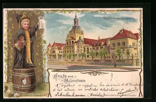 Lithographie München, Münchener Kindl, Nationalmuseum