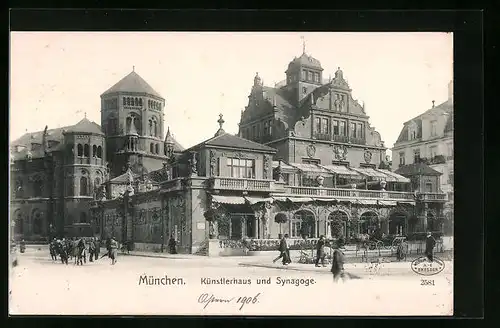 AK München, Künstlerhaus und Synagoge