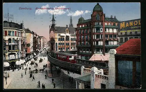 AK Hamburg, Hochbahnstation Rödingsmarkt