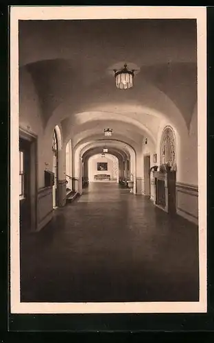 AK München, Orthop. Klinik, Ansicht vom Gang - parterre, Harlachingerstrasse 12