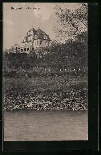 AK Betzdorf, Villa Krupp aus der Ferne betrachtet