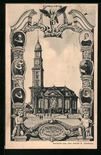 AK Hamburg-Neustadt, Blick auf die Michaeliskirche