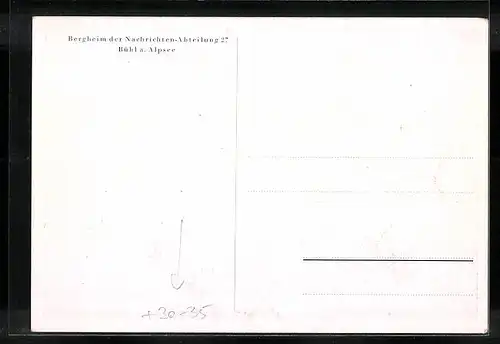 AK Bühl a. Alpsee, Bergheim der Nachrichten-Abteilung 27