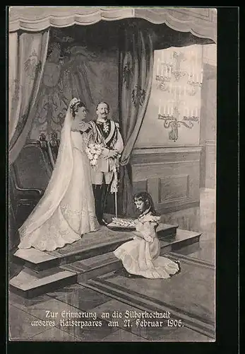 AK Erinnerung an die Silberhochzeit des Kaiserpaares am 27. Februar 1906