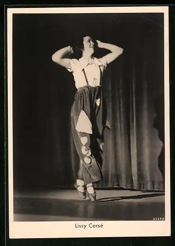 AK Tänzerin Lissy Corsé auf Spitzenschuhen