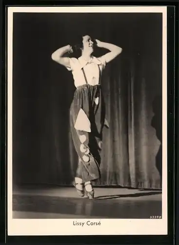 AK Tänzerin Lissy Corsé auf Spitzenschuhen