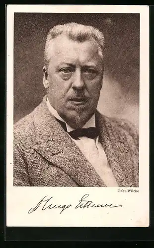 AK Portrait von Hugo Eckener, Nachfolger des Grafen Zeppelin