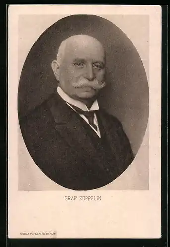AK Portrait des Grafen Zeppelin