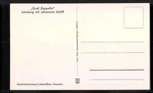 AK LZ 127 Graf Zeppelin bei der Landung