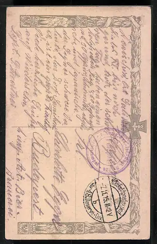 AK Wahlspruch von Graf Zeppelin Jedem gewachsen, keinem der zweite