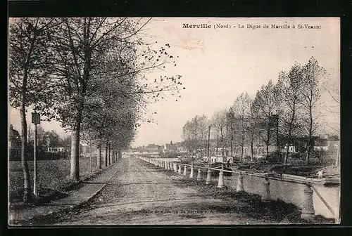 AK Merville, La Digue de Merville à St-Venant