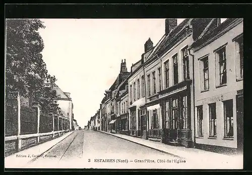 AK Estaires, Grand`Rue, Côte de l`Eglise