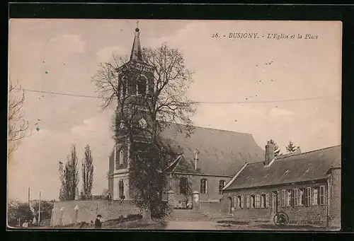 AK Busigny, L`Eglise et la Place