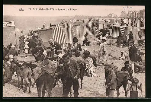 AK Malo-les-Bains, Scène de Plage