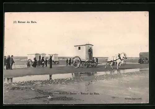 AK Malo-les-Bains, Retour du Bain