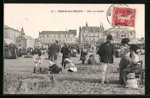 AK Malo-les-Bains, Sur le Sable