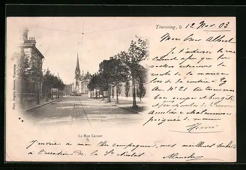 AK Tourcoing, La Rue Carnot