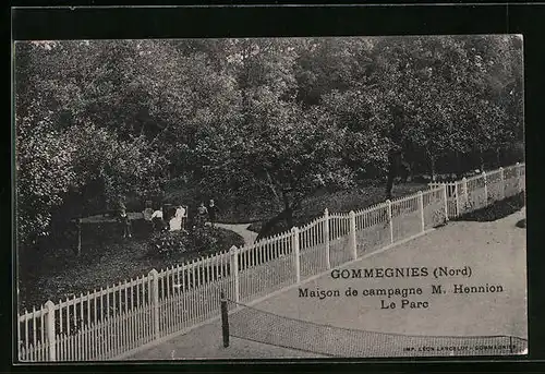 AK Commegnies, Maison de campagne M. Hennion, Le Parc