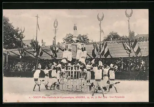 AK Angers, XXXVe Fête Fédérale de Gymnastique 1909