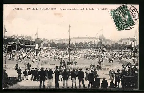 AK Angers, 33e Fête Fédérale, Mai 1909