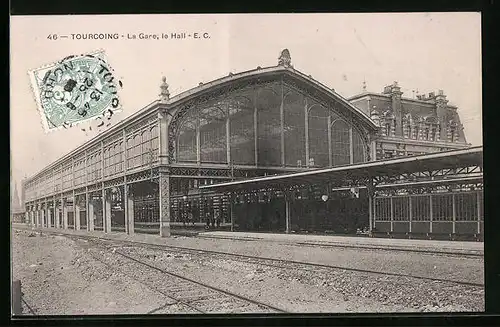 AK Tourcoing, La Gare, le Hall