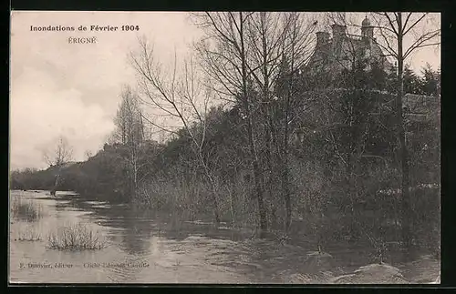 AK Erigné, Inondations de Février 1904
