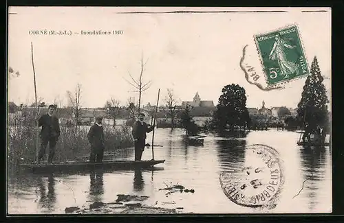 AK Corné, Inondations 1910