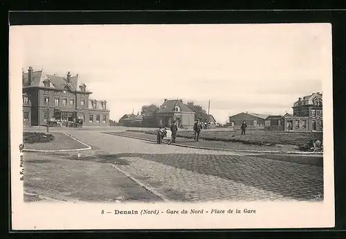 AK Denain, Gare du Nord, Place de la Gare