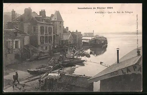 AK Angers, Inondations de Février 1904
