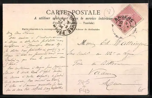 AK Angers, Inondations de Février 1904