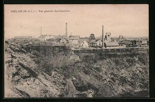 AK Trélazé, Vue générale des Carrières