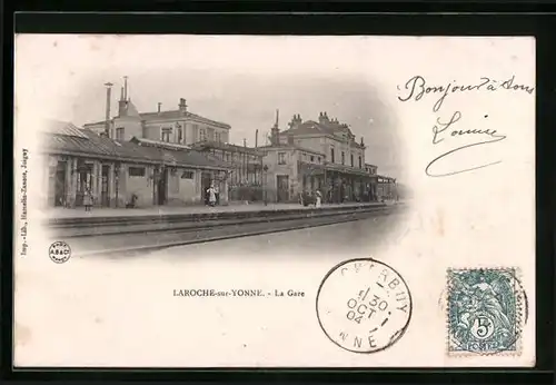 AK Laroche-sur-Yonne, La Gare