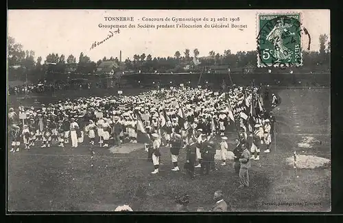 AK Tonnerre, Concours de Gymnastique du 23 août 1908