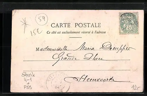 AK Armentières, Coin de la Maison Decourchelle-Debay, Grèves Octobre 1903, Streik der Arbeiterbewegung